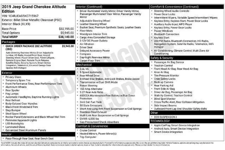 $16200 : Jeep Grand Cherokee 2019 4x2 image 4