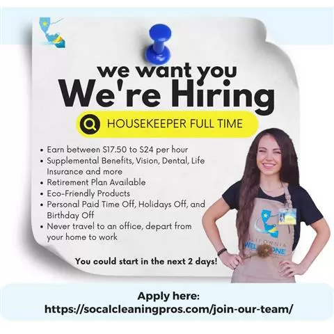 HOUSEKEEPER FULL-TIME image 1