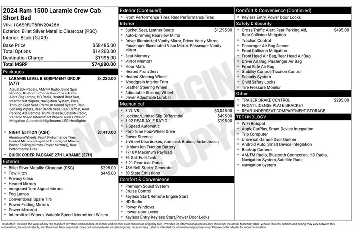 $39995 : Ram 1500 2024 4x4 Laramie 4d image 2