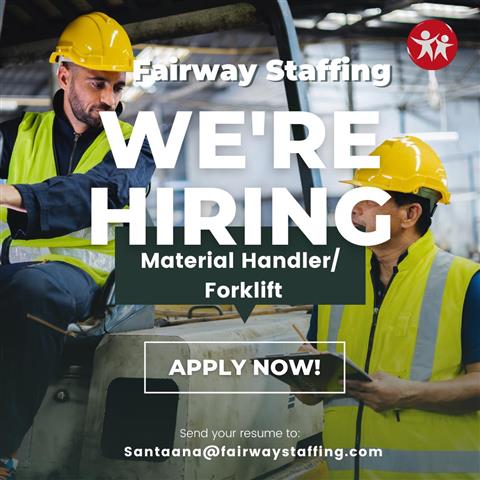 Now Hiring Material Handlers image 1