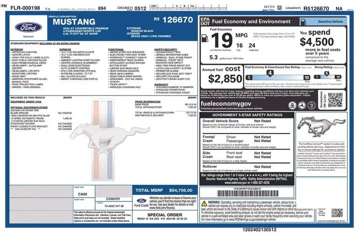 $39996 : Ford Mustang 2024 GT Premium image 10