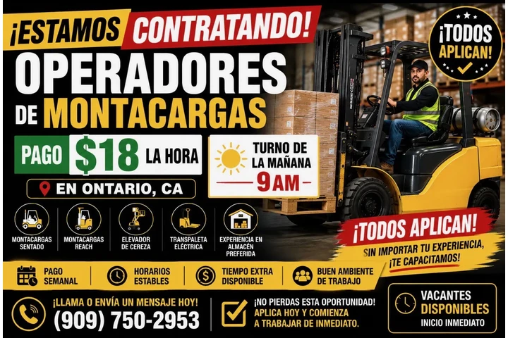 Operadores de Montacargas image 1