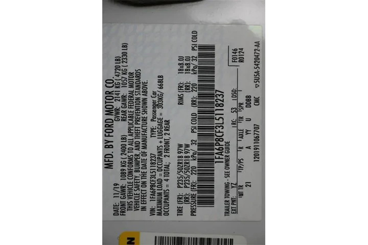 $30849 : Ford Mustang 2020 GT 2dr Fas image 4