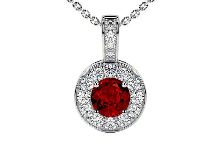 $3181 : Pendant ruby necklace image 1