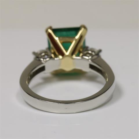$9290 : real emerald engagement rings image 1