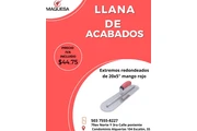 Llanas de acero para acabados en San Salvador