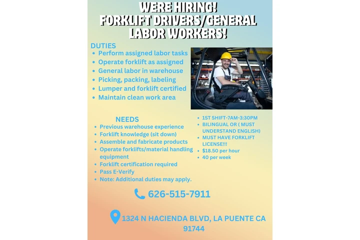 MANEJADOR DE FORKLIFT image 1