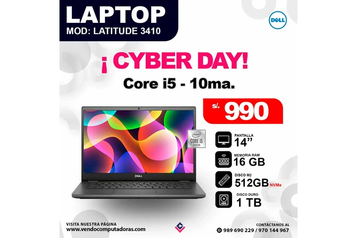Laptop DELL latitude 3410 image 2