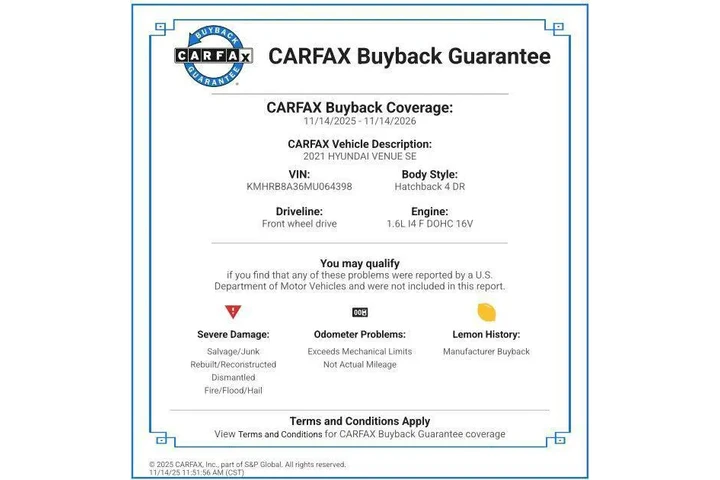 $14995 : Hyundai VENUE 2021 SE 4dr Cr image 2