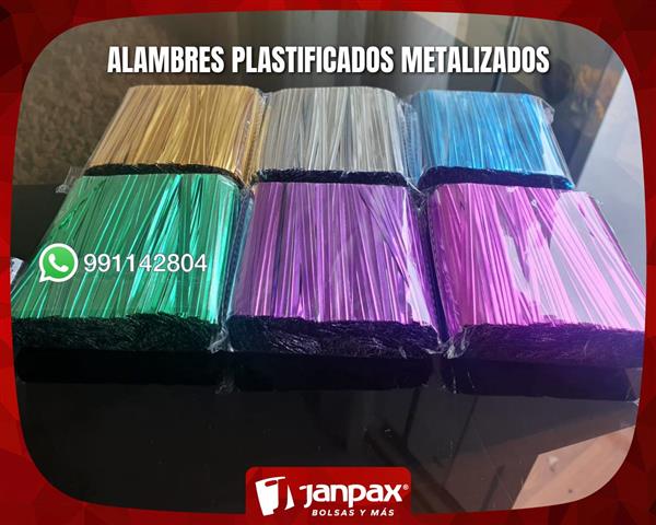 $20 : ALAMBRES PLASTIFICADOS DORADOS image 1