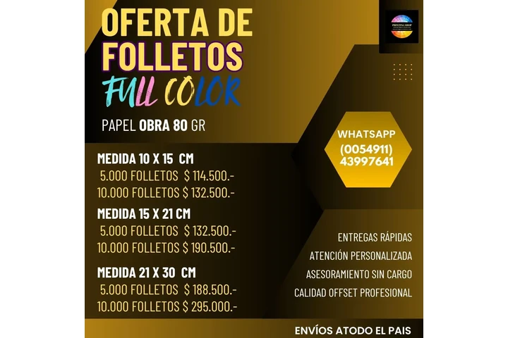 Folletos Volantes Full Color image 2