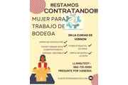 TRABAJOS DE BODEGA PARA MUJER