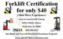Forklift License $40