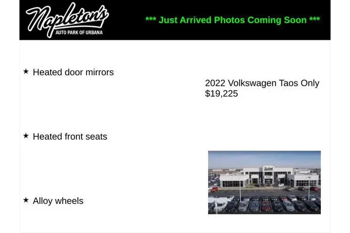 $19225 : Volkswagen Taos 2022 AWD S 4 image 2