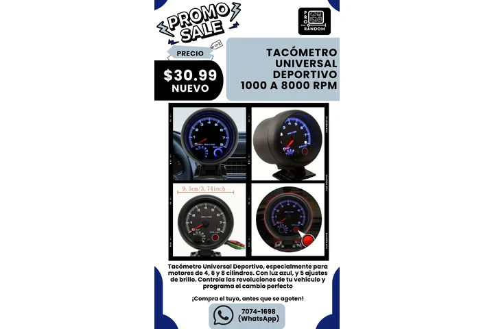 $31 : Tacometro Deportivo Universal image 1