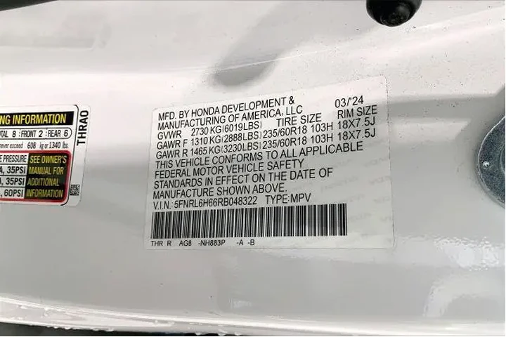 $32971 : Honda Odyssey 2024 EX-L 4dr image 8