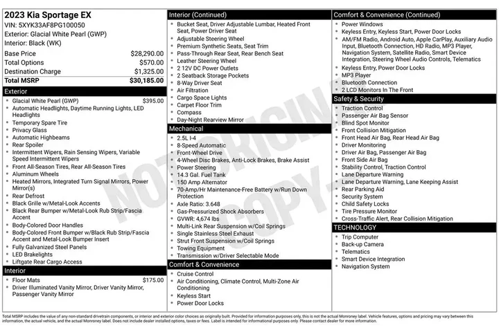 $22313 : Kia Sportage 2023 EX 4dr SUV image 2