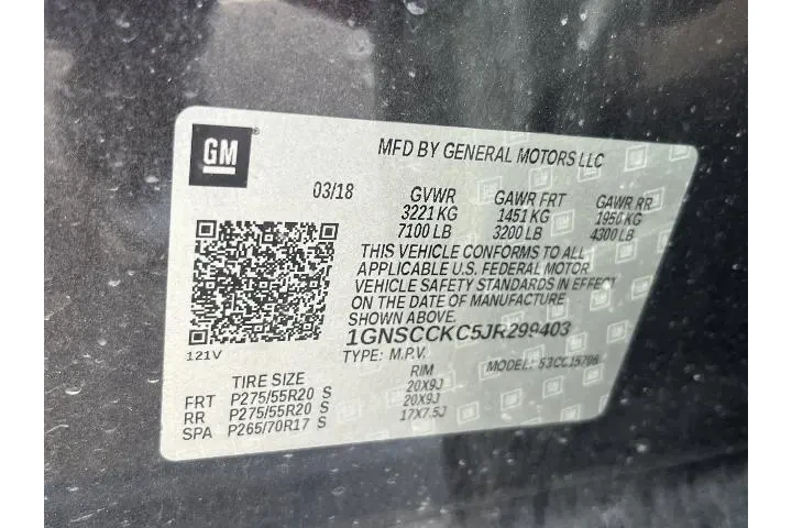 $19581 : Chevrolet Tahoe 2018 4x2 Pre image 5