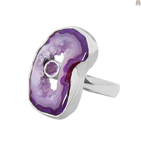 $500 : Buy Purple Agate Rings image 1