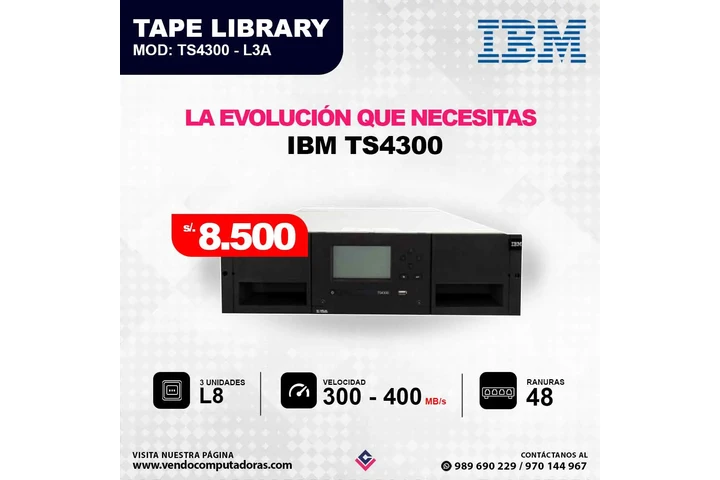 $8500 : Tape library IBM TS4300 - L3A image 1