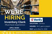 Inventory Clerk Needed en Los Angeles