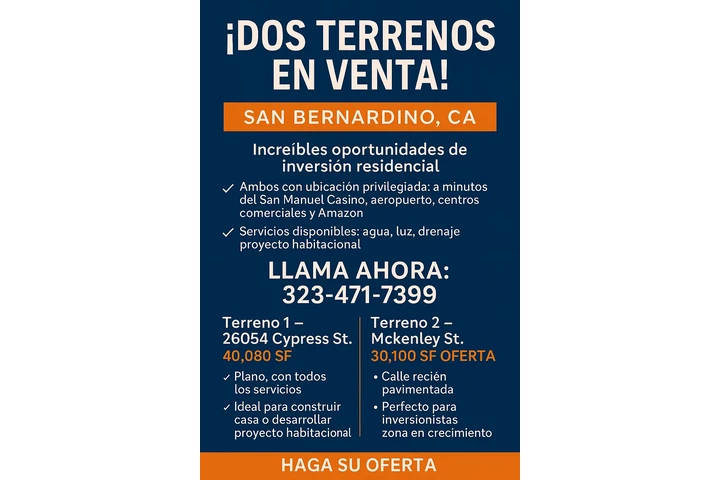 $195000 : DOS TERRENOS EN VENTA image 1