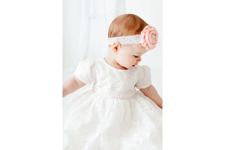 $85.67 : Eve White Lace ChristeningGown image 1