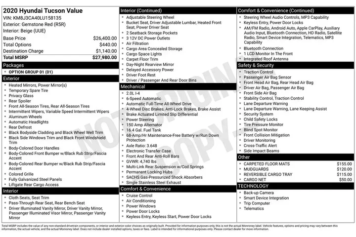 $16144 : Hyundai TUCSON 2020 AWD Valu image 4