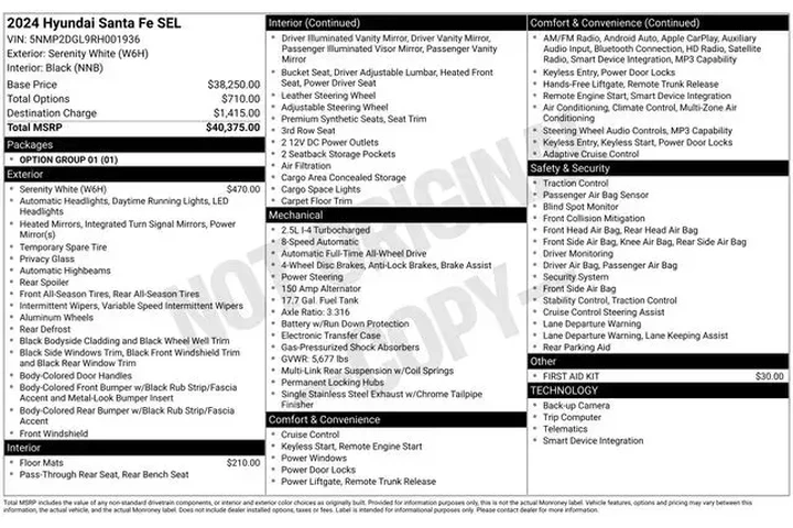 $28990 : Hyundai SANTA FE 2024 AWD SE image 4