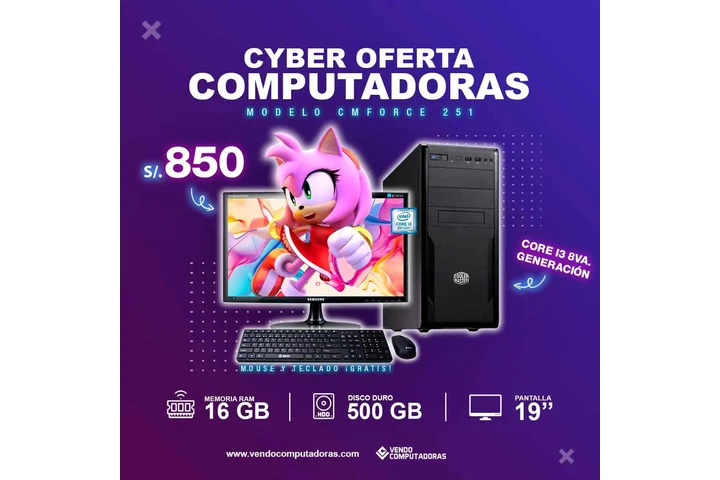 Computadora Intel Core i3 8va. image 3