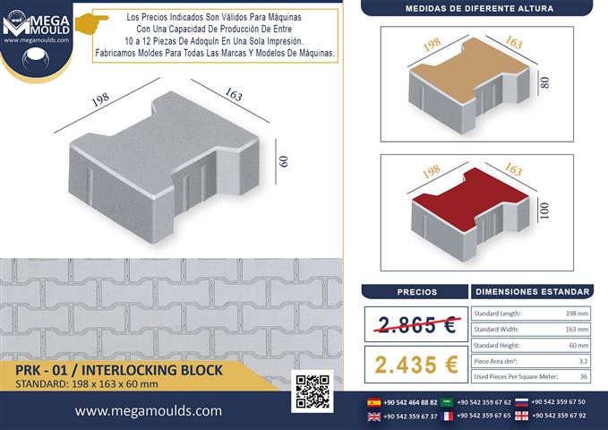 $2880 : MOLDE PARA ADOQUINES image 1