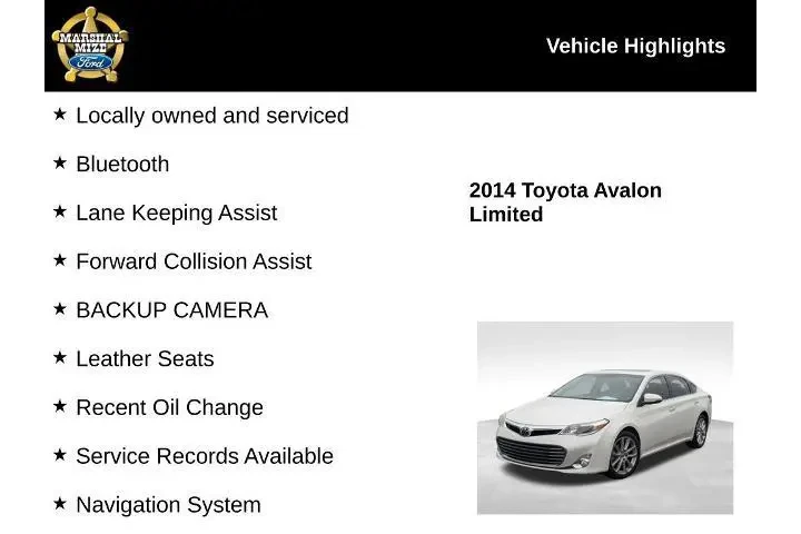$16500 : Toyota Avalon 2014 XLE 4dr S image 2