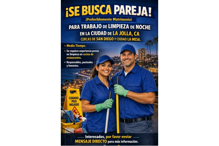 Trabajo de limpieza en noche image 1