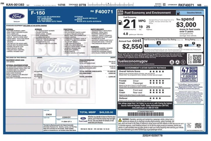 $39025 : Ford F-150 2024 4x2 STX 4dr image 2