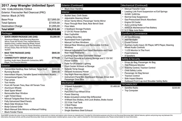 $14938 : Jeep Wrangler Unlimited 2017 image 2