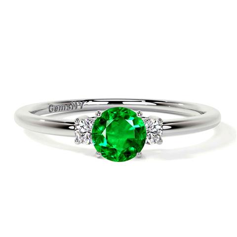 $614 : Shop 0.60 cttw Emerald Rings image 1