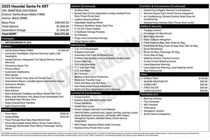 $34000 : Hyundai SANTA FE 2025 AWD XR image 5