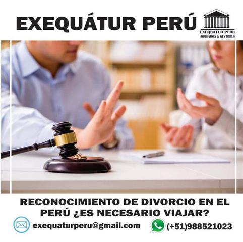 EXEQUATUR EN PERU. Validación image 1