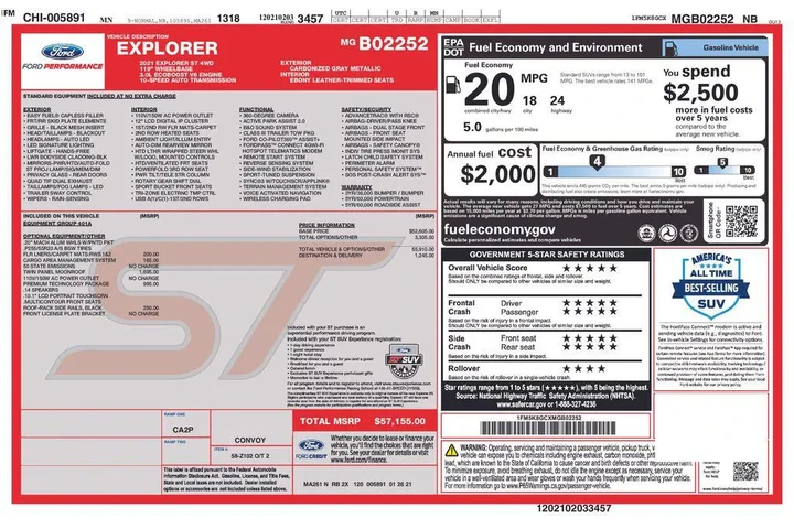 $28830 : Ford Explorer 2021 AWD ST 4d image 4