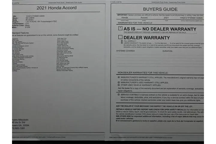 $22470 : Honda Accord 2021 Sport 4dr image 8