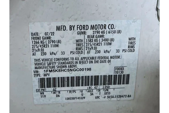 $32975 : Ford Explorer 2022 AWD Plati image 7