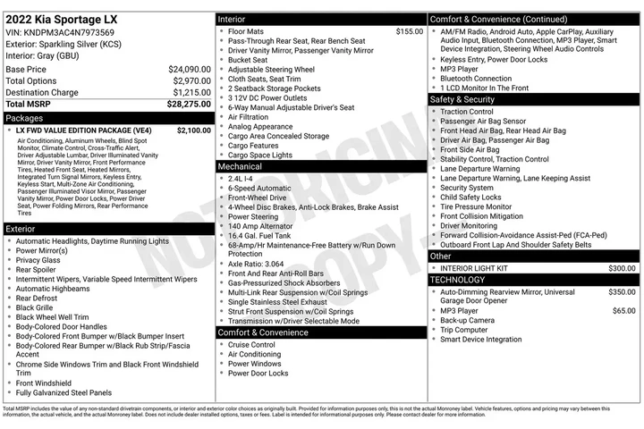 $24991 : Kia Sportage 2022 LX 4dr SUV image 6