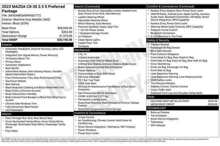 $21560 : Mazda CX-30 2023 AWD 2.5 S C image 7