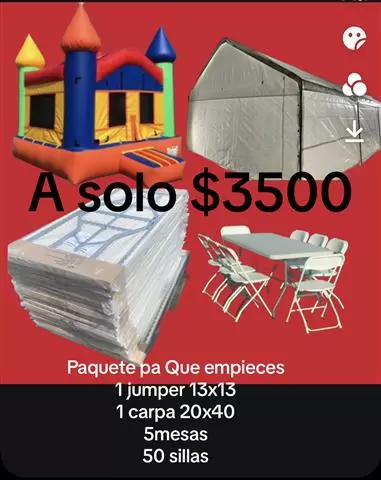 $650 : Lonas sillas y mesas baratas image 3