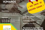 Aux recursos humanos en Bogota