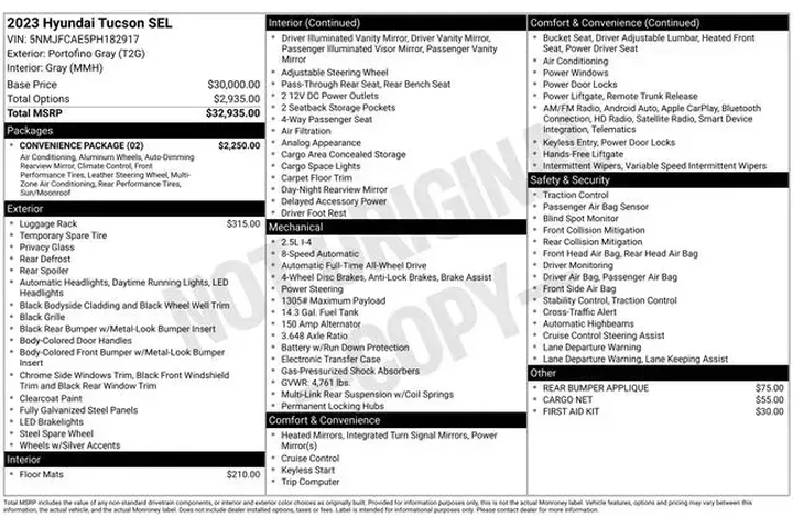 $24990 : Hyundai TUCSON 2023 AWD SEL image 4
