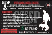 Oferta laboral, vigilantes en Bogota