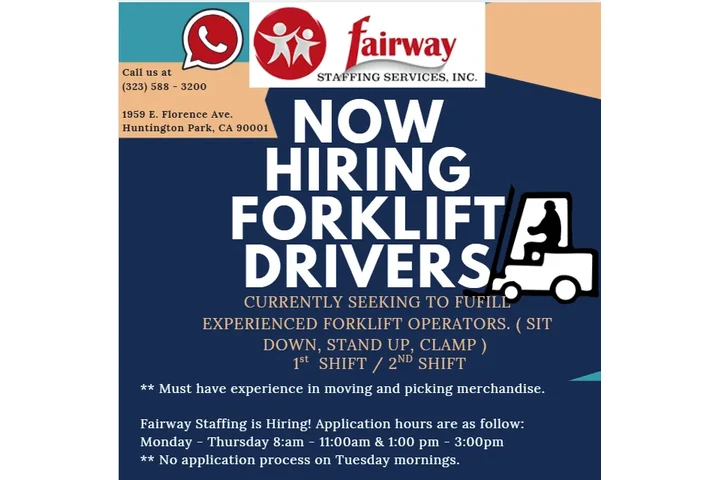 WE NEED FORKLIFT OPERATORS image 1