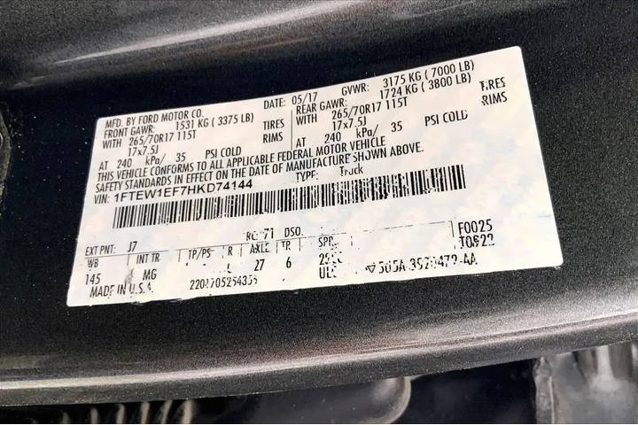 $21301 : Ford F-150 2017 4x4 King Ran image 8