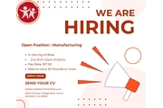 Hiring Manufacturing!!